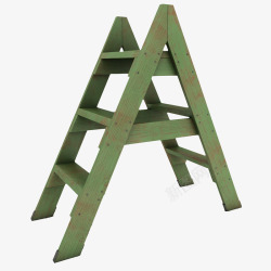 绿色人字梯台阶素材