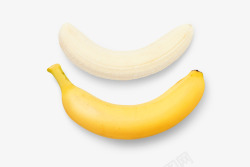 带皮果肉两个香蕉元素高清图片