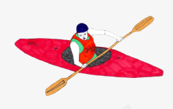 皮划艇比赛矢量卡通皮划艇高清图片