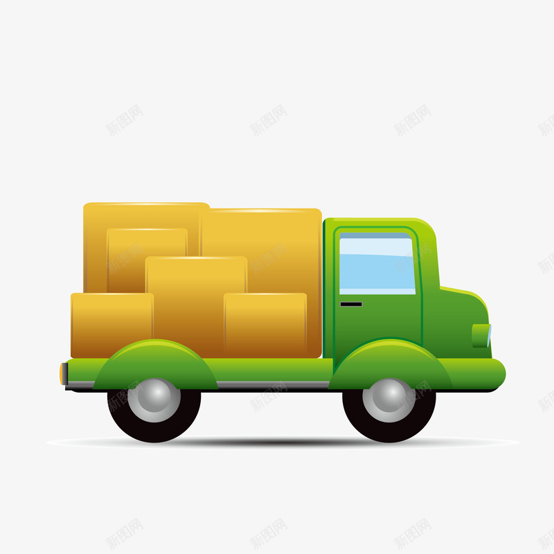 拉货汽车png免抠素材_88icon https://88icon.com 卡车 服务 货物 贴心服务 运输