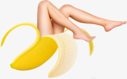 香蕉美腿素材