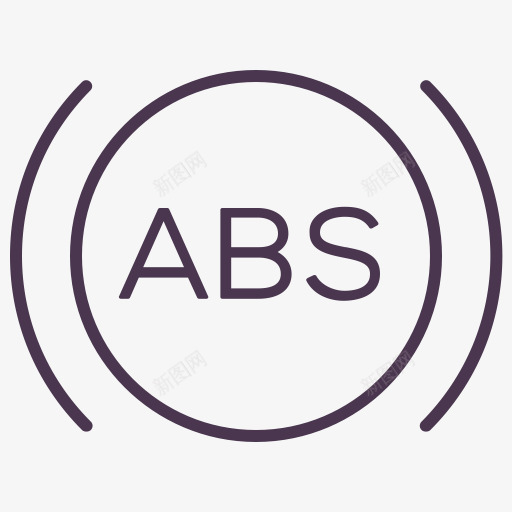 ABS报警制动器服务标志信号警png免抠素材_88icon https://88icon.com ABS Abs alarm brakes service sign signal warning 信号 制动器 报警 服务 标志 警告