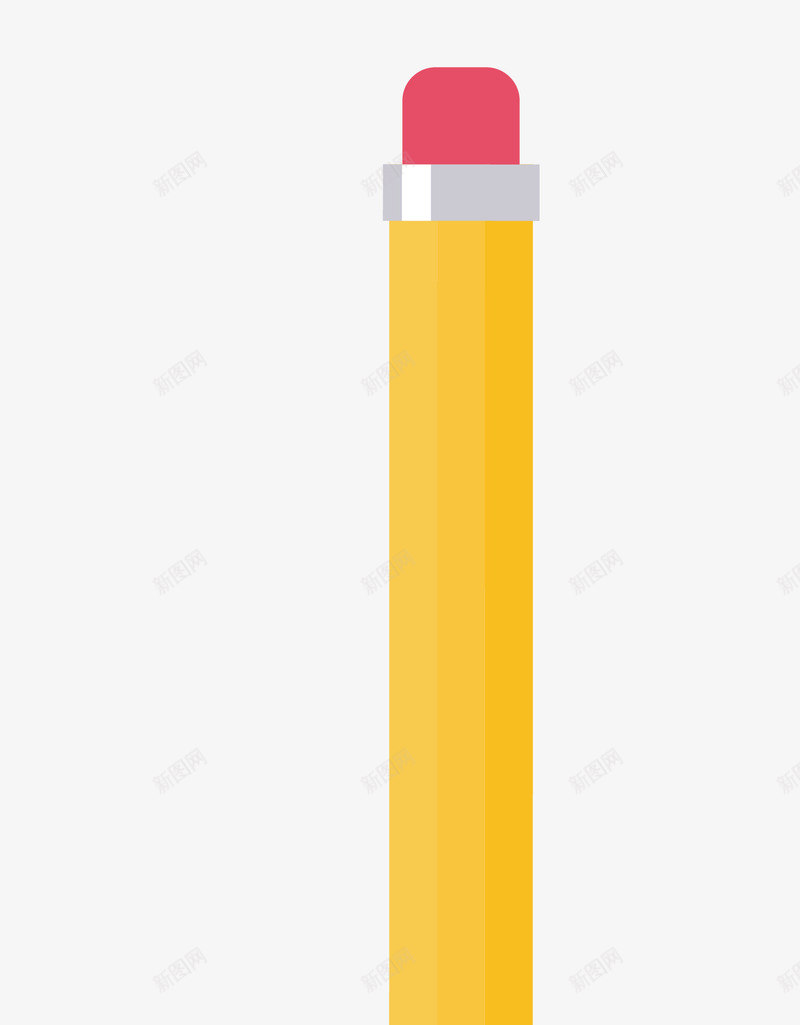 黄色铅笔带橡皮笔矢量图ai免抠素材_88icon https://88icon.com 免抠 卡通手绘 文具 铅笔 黄色PNG 矢量图