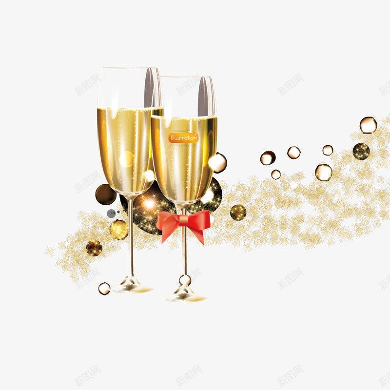 香槟美酒png免抠素材_88icon https://88icon.com 酒 金色酒杯 香槟