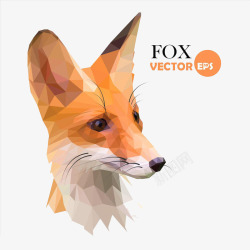 折纸狐狸的头部素材