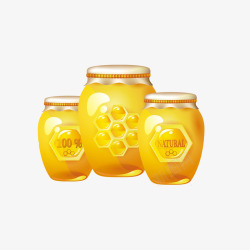 三罐蜂蜜素材