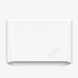 白色圆角创意足球门框元素矢量图素材