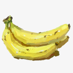 香蕉水粉画片素材