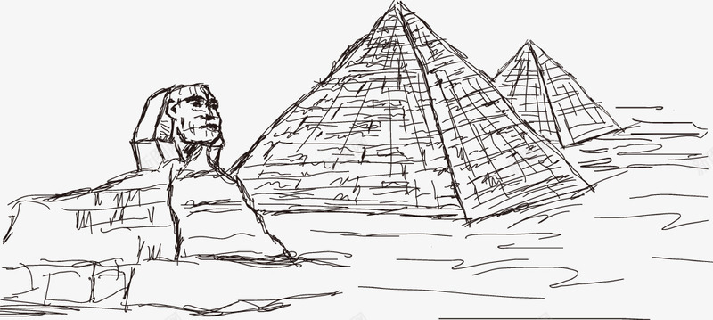 古埃及金字塔狮身人面像线稿png免抠素材_88icon https://88icon.com 古埃及 狮身人面像 线稿 金字塔