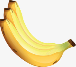 黄色卡通香蕉素材