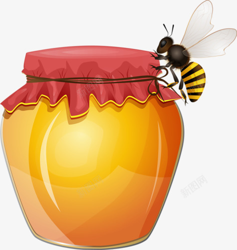 蜂蜜罐子png免抠素材_88icon https://88icon.com 卡通 罐子 蜂蜜素材 蜂蜜罐子