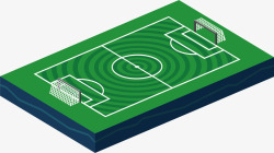 3D足球绿茵场矢量图素材