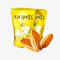 扁桃仁牛奶味韩国进口蜂蜜味扁桃仁高清图片