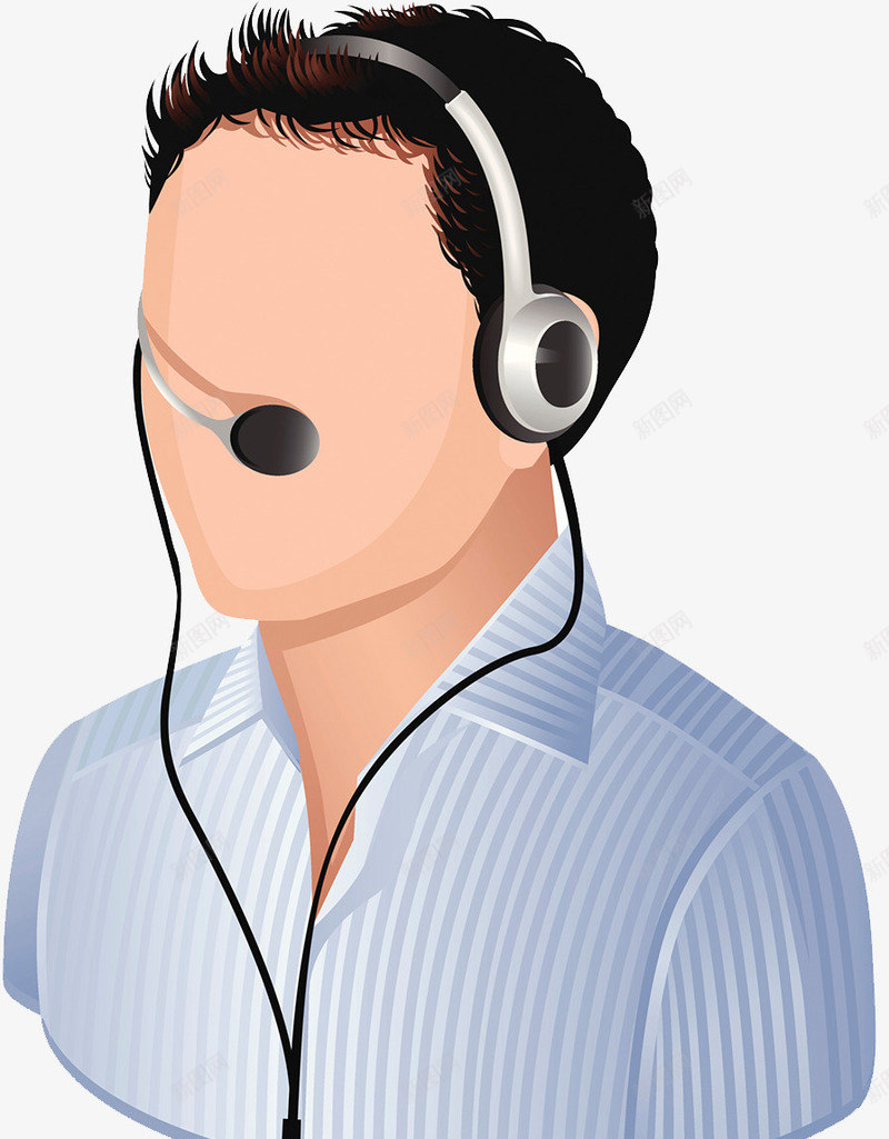 客服专员png免抠素材_88icon https://88icon.com 在线客服图标 客服 戴耳机的人 服务行业 麦克风