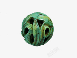 绿松石镂空球图案素材