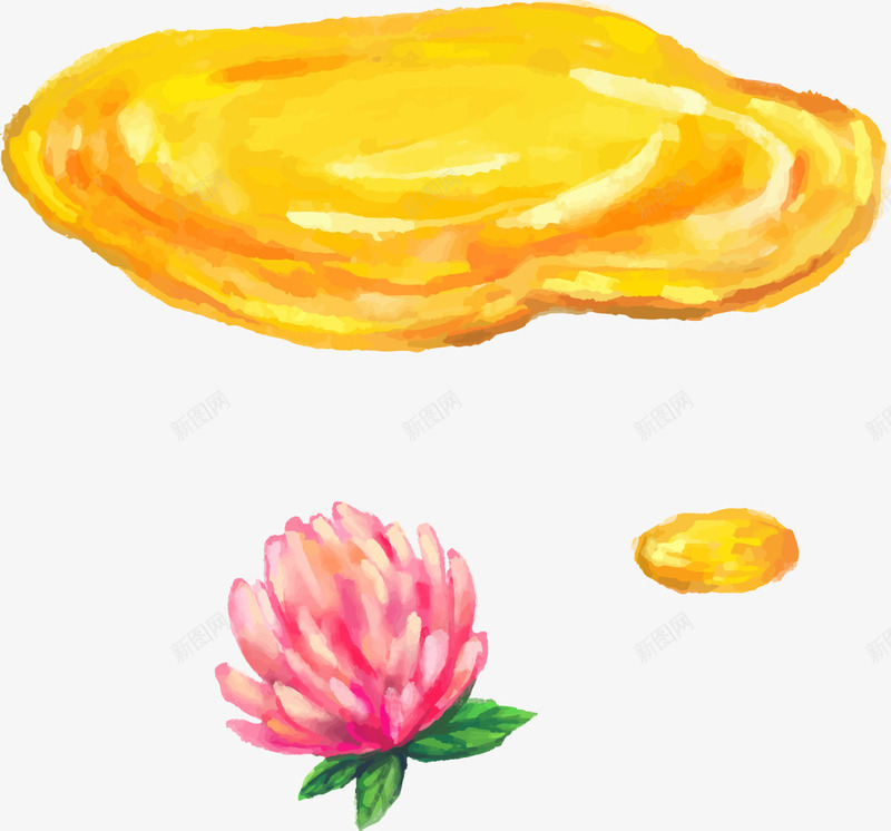 蜜蜂蜂蜜装饰元素矢量图ai免抠素材_88icon https://88icon.com 标签 花朵 蜂蜜 蜜蜂 装饰 矢量图