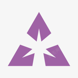 紫色镂空三角形矢量图素材
