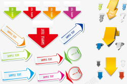 标贴箭头指示矢量图素材