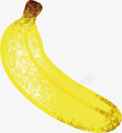 水彩黄色香蕉矢量图素材