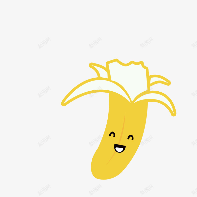 拨开的香蕉png免抠素材_88icon https://88icon.com 儿童节素材 卡通素材 卡通香蕉 手绘素材 搞笑香蕉 香蕉人