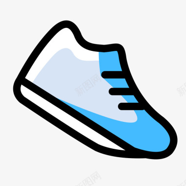 厨房logo蓝色手绘圆弧跑步元素矢量图图标图标