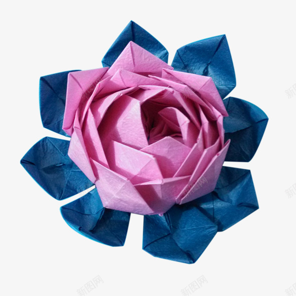 折纸紫色玫瑰花psd免抠素材_88icon https://88icon.com 折纸 玫瑰花 紫色