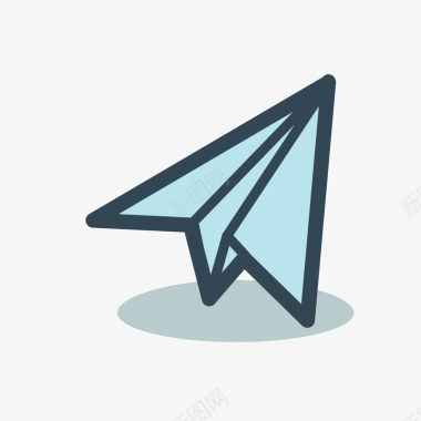 艺术折纸飞机标图矢量图图标图标