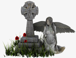 墓地上的天使素材