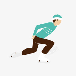 滑冰运动快速前进的滑冰运动员高清图片