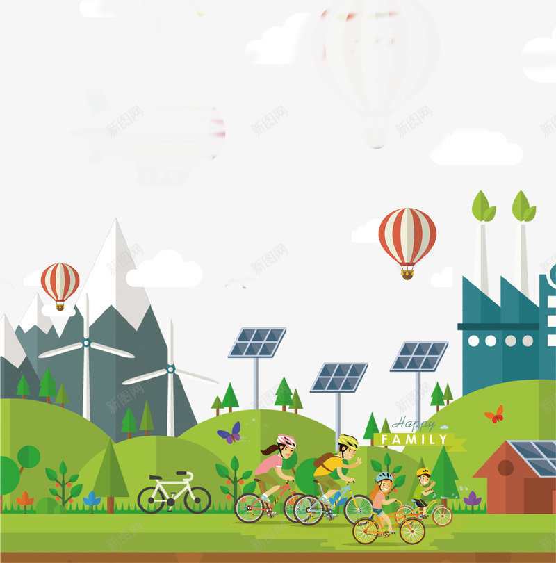 卡通创意自行车比赛海报插画psd设计背景_88icon https://88icon.com 低碳 创意设计 卡通 山地 比赛 海报 自行车