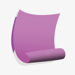 紫色立体便条贴纸素材