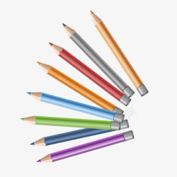彩色铅笔绘画工具文具素材
