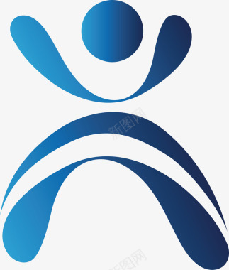 阿迪达斯运动标志小人户外运动logo图标图标