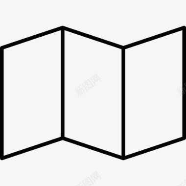 地图指北针折叠纸图标图标