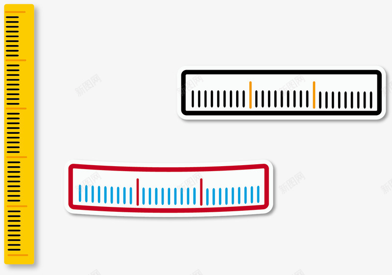 有刻度的卡通尺子矢量图ai免抠素材_88icon https://88icon.com 刻度 卡通扁平文具 卡通文具 尺子 扁平风格 文具 矢量文具 矢量图