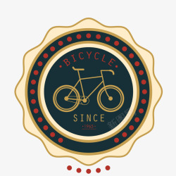 圆形的自行车比赛标签矢量图素材