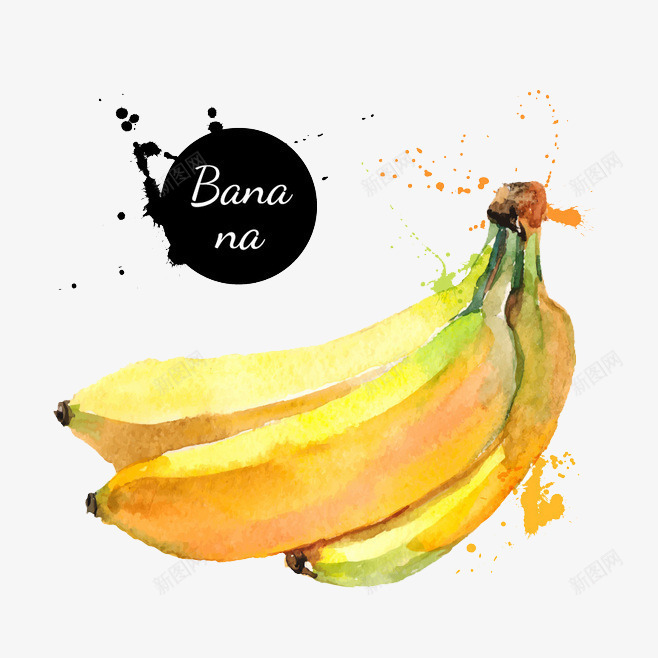 Banana香蕉水墨画png免抠素材_88icon https://88icon.com banana 水墨画 香蕉