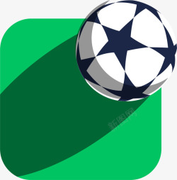 世界杯足球绿色标签素材