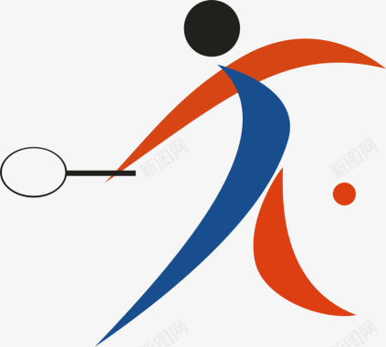 运动会徽体育网球矢量图图标图标