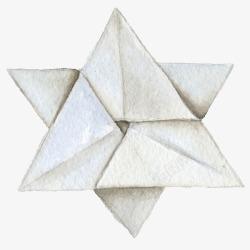折纸五角星手绘图素材