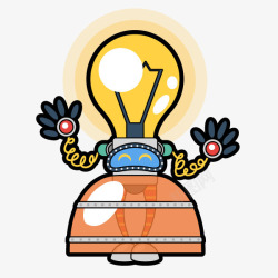 卡通科技机器人装饰手绘装饰素材