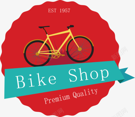 商业自行车logo矢量图图标图标