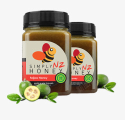 天然菲油果斐济果蜂蜜素材