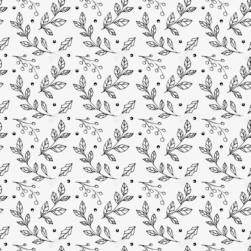 线稿叶子背景png免抠素材_88icon https://88icon.com 叶子 线稿 背景 黑色