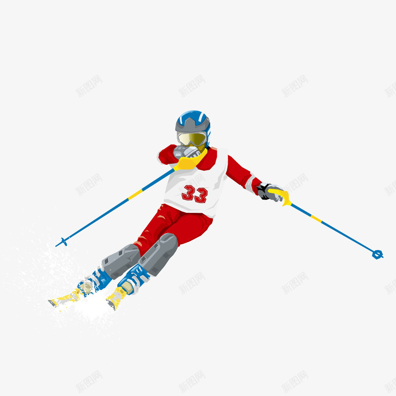 滑雪运动员矢量图ai免抠素材_88icon https://88icon.com 小人 比赛 滑雪 矢量图 运动员