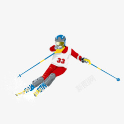 滑雪运动员矢量图素材