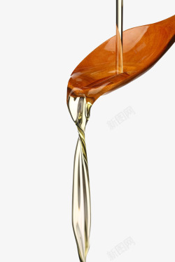 蜂蜜滑落勺子素材