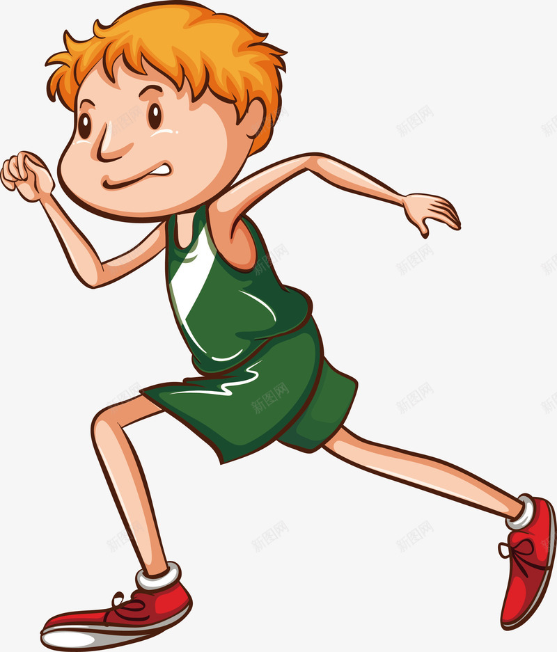 绿色少年跑步比赛png免抠素材_88icon https://88icon.com 决赛 少年 比赛 激动 绿色