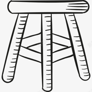布纹凳木头凳图标图标