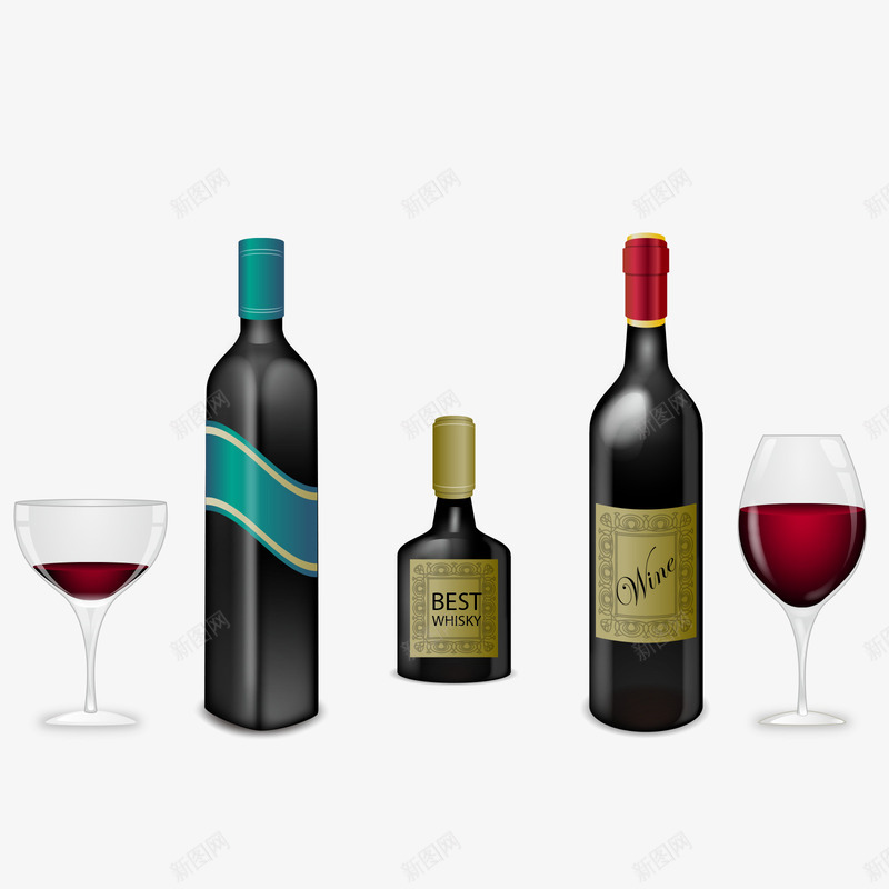 红酒和酒樽png免抠素材_88icon https://88icon.com wine 红酒 酒杯 酒瓶